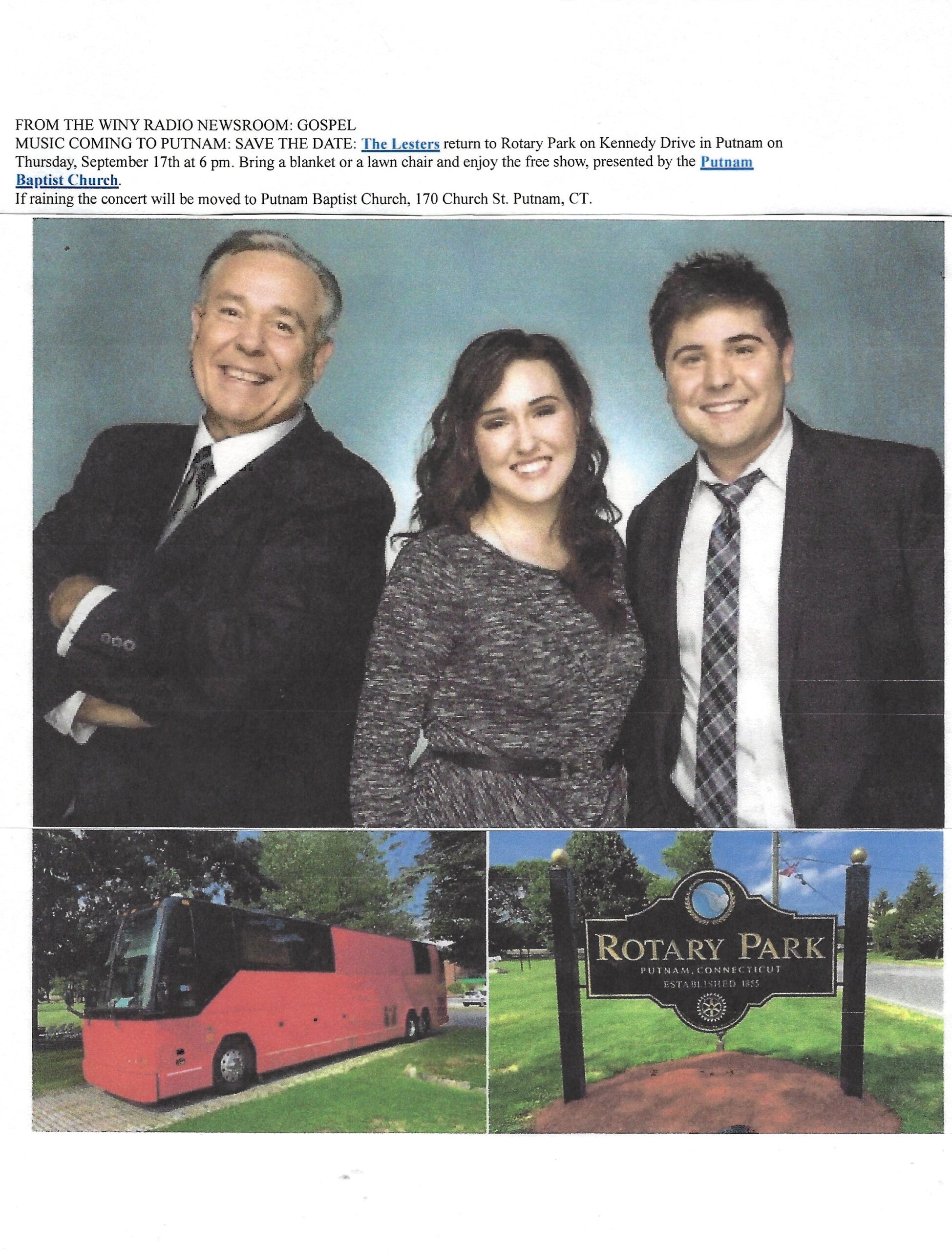 The Lesters 2 The Lester's Concert 9/17/26 @ 6:00